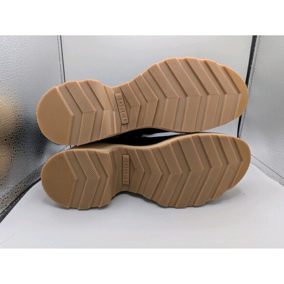 Sorel Womens Size 9 Hi-Line Black Leather Tawny Buff Lace Up Heeled Boots - Picture 7 of 8